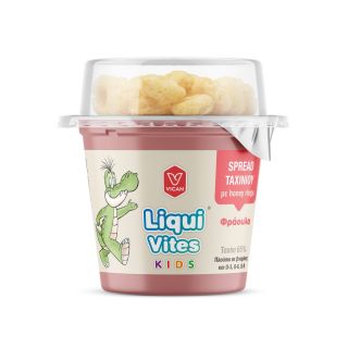 Vican Liqui Vites Tahini Spread with Rice Grains Strawberry 44gr Άλειμμα Ταχινιού με Υπέροχη Γεύση Φράουλα