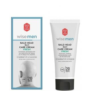 Vican Wise Men Bald Head 3in1 SPF20 Fresh Αντιηλιακή Κρέμα για το Δέρμα της Κεφαλής 100ml