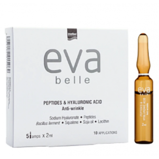 Intermed Eva Belle Peptides & Hyaluronic Acid Αμπούλες για Αντιμετώπιση  Λεπτών Γραμμών & Ρυτίδων 5x2ml