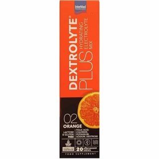 Intermed Dextrolyte Plus Hydrating Electrolyte Mix Orange Flavored 20eff.tabs Συμπλήρωμα Διατροφής για Ενυδάτωση & Αναπλήρωση Ηλεκτρολυτών 