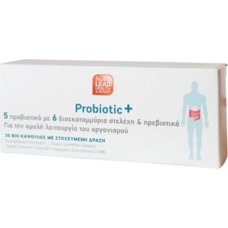 NutraLead Probiotic+ Συμπλήρωμα Διατροφής με Προβιοτικά & Πρεβιοτικά 30κάψουλες