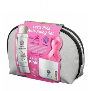 Garden Promo Lets Pink Αντιρυτιδική Κρέμα για Πρόσωπο - Μάτια 50ml & Δώρο Micellar Νερό Καθαρισμού 3in1 με Βιταμίνη C 100ml  & Νεσεσέρ 1τμχ