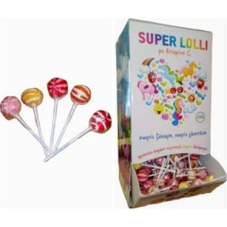 Garden Super Lolli Γλειφιτζούρι με Βιταμίνη C χωρίς Ζάχαρη & Γλουτένη 1τμχ