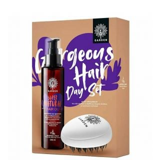 Garden Promo Gorgeous Hair Day Set με Super Natural Λάδι Μαλλιών 150ml & Δώρο Βούρτσα Μαλλιών 1τμχ