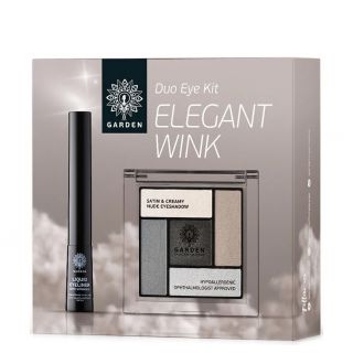 Garden Promo Elegant Wink Duo Eye Kit Υγρό Eyeliner Black 4ml & Παλέτα Σκιών Satin And Creamy No2 6gr