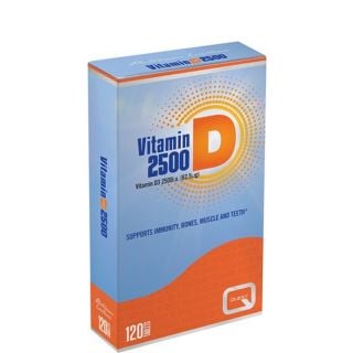 Quest Vitamin D3 2500iu Συμπλήρωμα Bιταμίνης D3 για Ανοσοποιητικό & Οστά 120ταμπλέτες