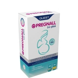 Quest Naturapharma Pregnall Bio Plus Πολυθρεπτικό Συμπλήρωμα για Μέγιστη Υποστήριξη στην Εγκυμοσύνη 30κάψουλες & 30ταμπλέτες