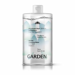 Garden Micellar Water 3 in1 Μικυλλιακό Νερό Καθαρισμού με Βιταμίνη C για Πρόσωπο Μάτια & Χείλη 520ml