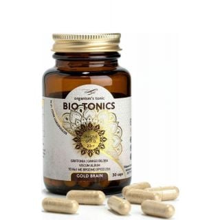 Bio Tonics Gold Brain Συμπλήρωμα Διατροφής για Βελτίωση της Μνήμης 30κάψουλες