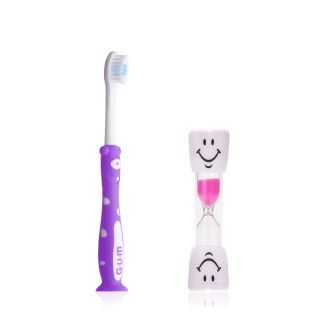 Gum Kids Promo Παιδική Οδοντόβουρτσα Μωβ 2-6 Ετών (901) & Δώρο Κλεψύδρα 2 Λεπτών
