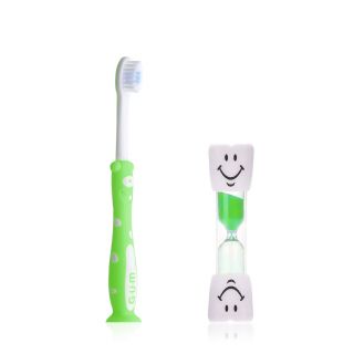 Gum Kids Promo Παιδική Οδοντόβουρτσα Πράσινη 2-6 Ετών (901) & Δώρο Κλεψύδρα 2 Λεπτών