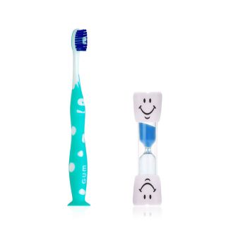 Gum Junior Promo Monster Παιδική Οδοντόβουρτσα Γαλάζιο 6-9 Ετών (902) & Δώρο Κλεψύδρα 2 Λεπτών