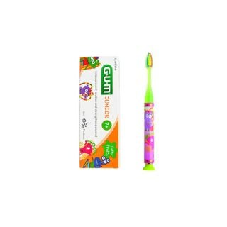 Gum Promo Junior Light-Up Πράσινη Soft Οδοντόβουρτσα (903) 1τμχ & Junior Οδοντόκρεμα Tutti Frutti 7-12ετών 50ml