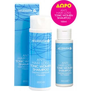 Helenvita Anti Hair Loss Tonic Women Shampoo 200ml Τονωτικό Σαμπουάν κατά της Γυναικείας Τριχόπτωσης + Δώρο 100ml