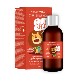 Helenvita Cold & Flu Cough Sypup Kids 2+ years 120ml Παιδικό Σιρόπι Κατά του Βήχα & του Πονόλαιμου