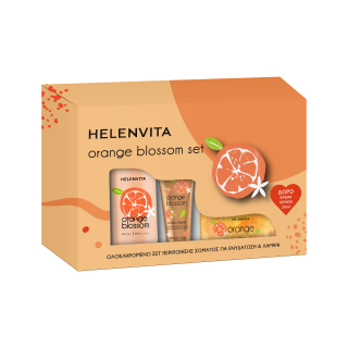 Helenvita Promo Orange Blossom Set Γαλάκτωμα Σώματος 300ml & Scrub Σώματος 250ml & Δώρο Κρέμα Χεριών 30ml