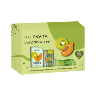Helenvita Promo Kiwi Papaya Set Γαλάκτωμα Σώματος 300ml & Scrub Σώματος 250ml & Δώρο Κρέμα Χεριών 30ml