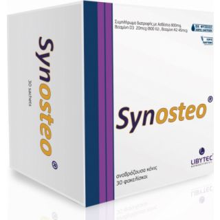 Libytec Synosteo 30sachets Calsium 800mg + Vitamin D3 20mcg (800iu) + Vitamin K2 45mcg