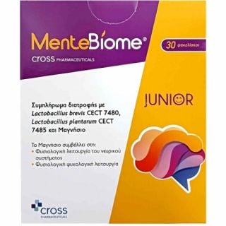 Cross Pharmaceuticals MenteBiome Junior Food Supplement with Magnesium & Lactobacilli 30sachets