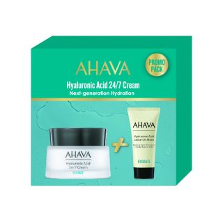 Ahava Promo Hyaluronic Acid 24/7 Cream Ενυδατική Κρέμα Προσώπου 50ml & Hyaluronic Acid Leave On Mask Καταπραϋντική Μάσκα 15ml