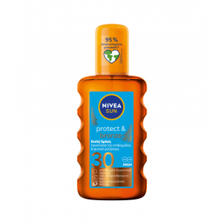 Nivea Sun Protect & Bronze Oil Spray Spf30 200ml Αντιηλιακό Λάδι Μαυρίσματος