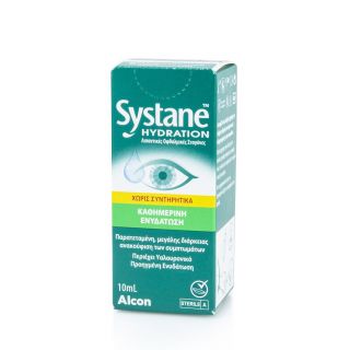 Systane Hydration Οφθαλμικές Σταγόνες με Υαλουρονικό Οξύ Κατά της Ξηροφθαλμίας 10ml