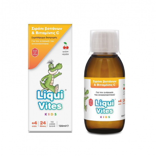 Vican Liqui Vites Kids Herbal Syrup 4y+ Παιδικό σιρόπι με 7 βότανα ελληνικής γης και Βιταμίνη C 120ml