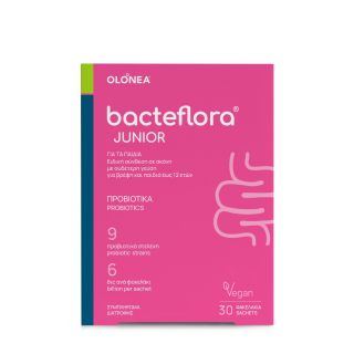 Olonea BacteFlora Junior Προβιοτικά σε Σκόνη με Ουδέτερη Γεύση για Βρέφη & Παιδιά 30φακελάκια