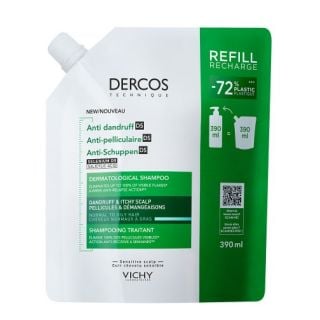 Vichy Dercos Anti-Dandruff DS Shampoo Refill for Normal to Oily Hair 390ml