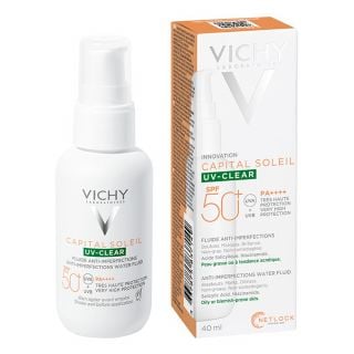 Vichy Capital Soleil UV Clear SPF50+ Αντηλιακό Κατά Των Ατελειών Με Λεπτόρρευστη Υφή 40ml