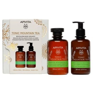 Apivita Promo Tonic Mountain Tea Body Care Set with Shower Gel 250ml & Moisturizing Body Milk 200ml