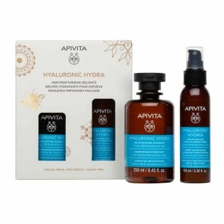 Apivita Promo Hyaluronic Hydra Hair Care Set with Hydrating Shampoo 250ml & Leave-In Hydrating Hair Cream 100ml