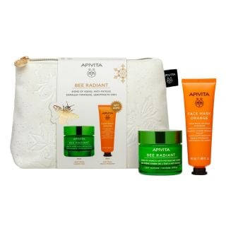 Apivita Promo Bee Radiant Light Texture Face Cream for Signs of Aging & Fatigue 50ml & Radiance Face Mask 50ml