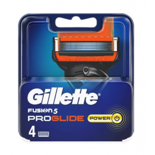 Gillette Fusion Proglide Power Ανταλλακτικά Ξυριστικής Μηχανής 4 Τεμάχια