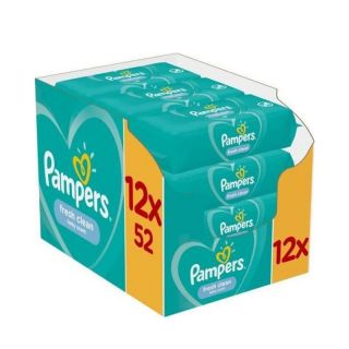 Pampers Baby Wipes Fresh Clean 12 x 52