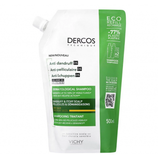 Vichy Dercos Anti-Dandruff DS Dry Refill Ανταλλακτικό Σαμπουάν Κατά Της Πιτυρίδας Για Ξηρά Μαλλιά 500ml