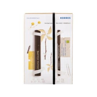 Korres Promo Herbarium Volcanic Minerals Μάσκαρα για Όγκο 01 Μαύρο 11ml & Μολύβι Ματιών 01 Μαύρο 1.2gr