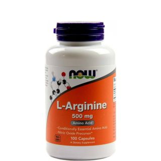 Now Foods L-Arginine 500mg 100κάψουλες Αργινίνη