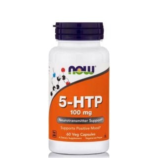 Now Foods 5-HTP 100mg 60φυτ.κάψουλες για Αύξηση Σεροτονίνης