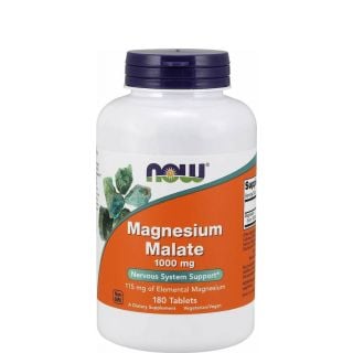 Now Foods Magnesium Malate 1000mg 180κάψουλες Μηλικό Μαγνήσιο