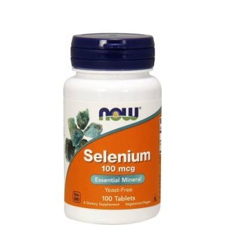 Now Foods Selenium 100mcg 100ταμπλέτες Σελήνιο για το Θυροειδή & Αντιοξειδωτικό