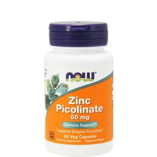 Now foods Zinc Picolinate 50mg 60κάψουλες Ψευδάργυρος