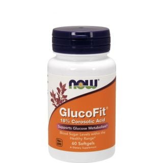 Now Foods GlucoFit 18% Corosolic Acid 60κάψουλες Υποστηρίζει τα Επίπεδα Σακχάρου & το Μεταβολισμό