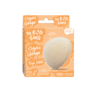 The Eco Gang Konjac Face Sponge – Pure White for All Skin Types 1pc