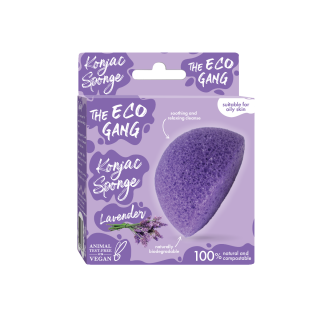 The Eco Gang Konjac Face Sponge – Lavender for Dry Skin 1pc