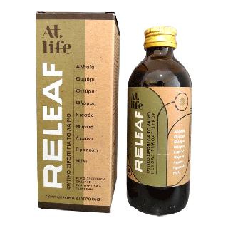 AtLife Releaf Herbal Syrup for Sore Throat & Dry Cough with Althea, Thyme and Linden 150ml