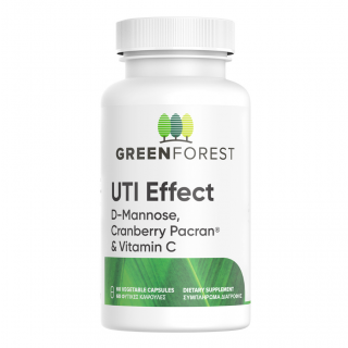 Green Forest UTI Effect D-Mannose, Cranberry Pacran® & Vitamin C 60 veg. caps Συμπλήρωμα Διατροφής για Υγιή Λειτουργεία του Ουροποιητικού Συστήματος