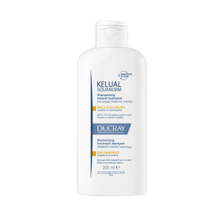 Ducray Kelual Squanorm Shampoo For Dry Dandruff 200ml Ρυθμιστικό Σαμπουάν Θεραπείας για Ξηρή Πιτυρίδα