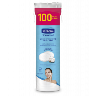 Septona Dermasoft Στρογγυλοί Δίσκοι Ντεμακιγιάζ Διπλής Όψης 100τεμάχια