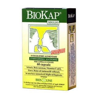 Biokap Miglio Forte Food Supplement with Amino Acids, Metals & Vitamins for Strong Hair & Nails 60Caps
